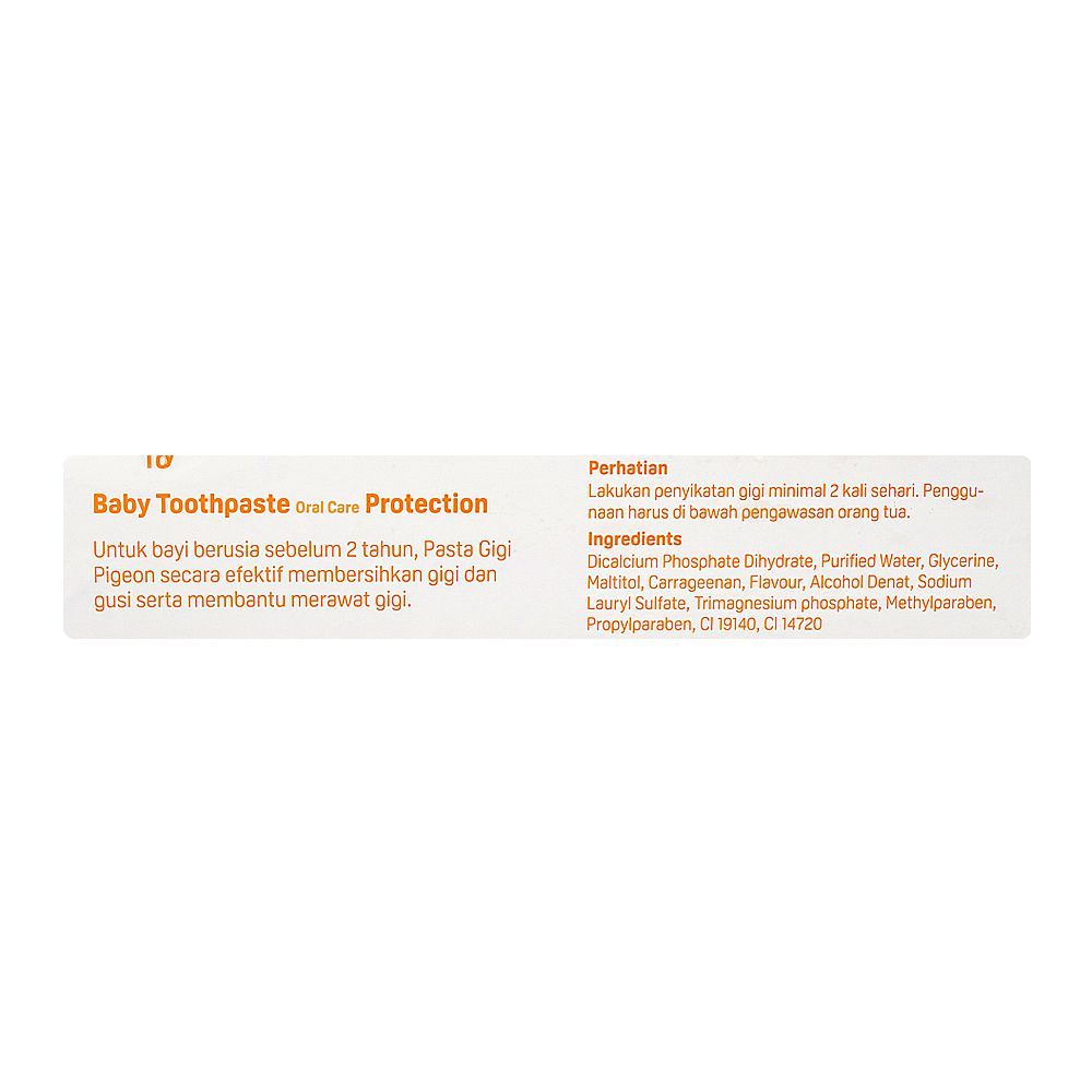 Pigeon Orange Flavour Baby Toothpaste Oral Care Protection, 45g, H81630 - Image 3