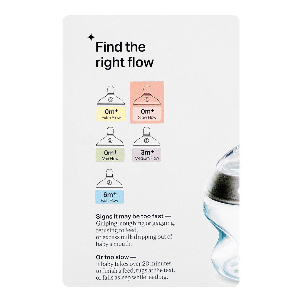 Tommee Tippee Natural Start Slow Flow PP Feeding Bottle, BPA & BPS Free, 0 Months+ 150ml, 427014 - Image 4