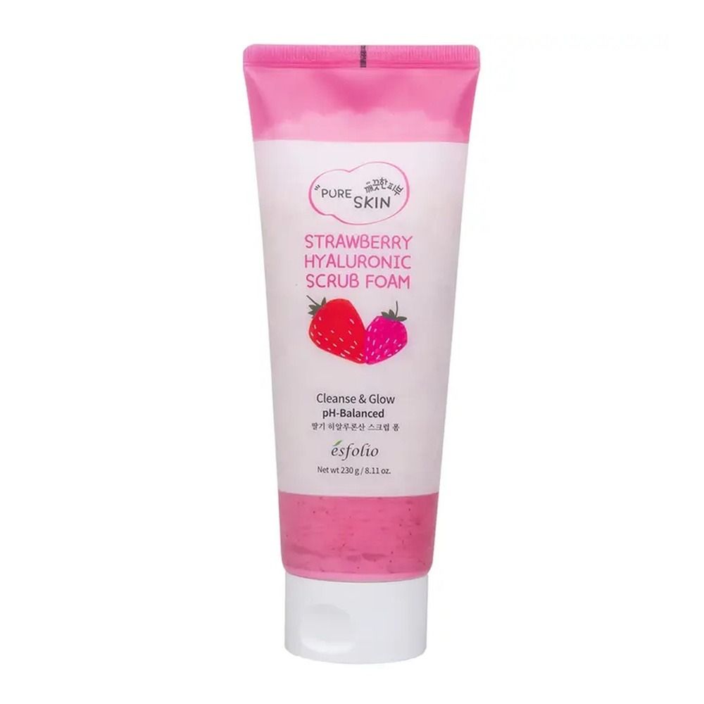 Esfolio Strawberry Hyaluronic Scrub Foam, Deep Cleansing & Skin Refresh Care, Hyaluronic Acid, Strawberry Extract, 230g - Main Image