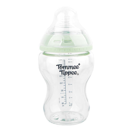 Tommee Tippee Natural Start Glass Feeding Bottle, BPA & BPS Free, Medium Flow, 3 Months+ 250ml, 427028 - Main Image