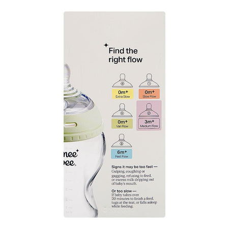 Tommee Tippee Natural Start Glass Feeding Bottle, BPA & BPS Free, Medium Flow, 3 Months+ 250ml, 427028 - Image 5
