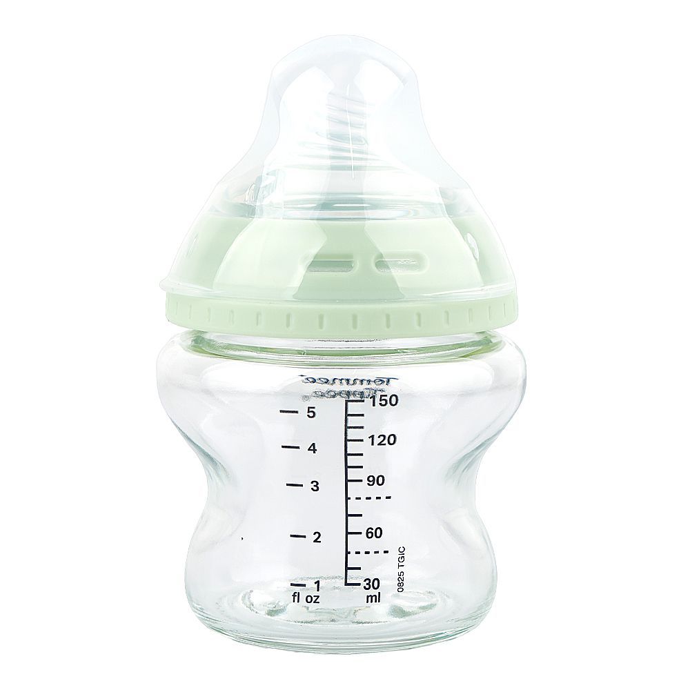 Tommee Tippee Natural Start Glass Feeding Bottle, BPA & BPS Free, Slow Flow, 0 Months+ 150ml, 427027 - Image 2