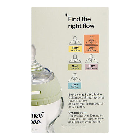 Tommee Tippee Natural Start Glass Feeding Bottle, BPA & BPS Free, Slow Flow, 0 Months+ 150ml, 427027 - Image 4