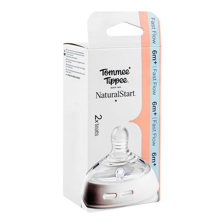 Tommee Tippee Natural Start Teats, BPA & BPS Free, Fast Flow, 6 Months+ 427032, 2-Pack - Image 2