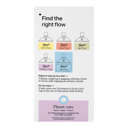 Tommee Tippee Natural Start Teats, BPA & BPS Free, Fast Flow, 6 Months+ 427032, 2-Pack - Image 3
