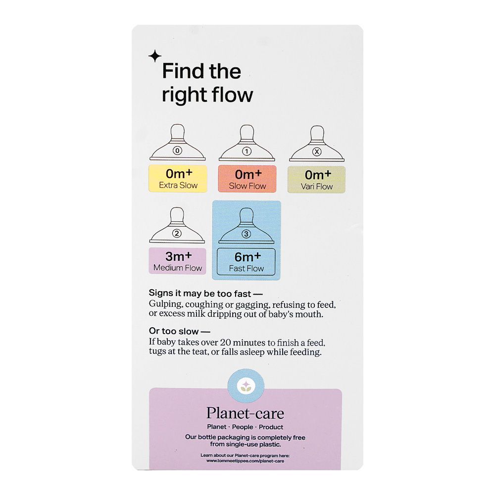 Tommee Tippee Natural Start Teats, BPA & BPS Free, Fast Flow, 6 Months+ 427032, 2-Pack - Image 3
