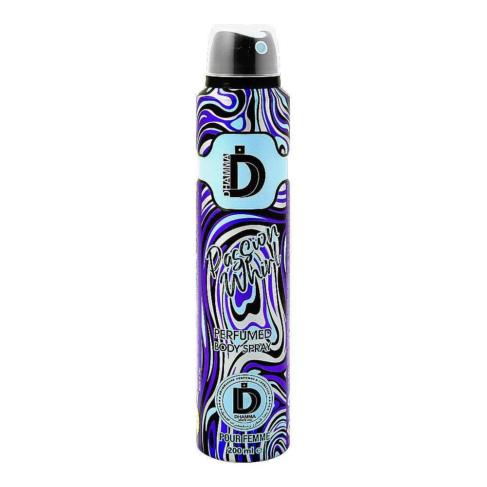 Dhamma Passion Whirl Pour Femme Perfumed Body Spray, For Women, 200ml - Main Image