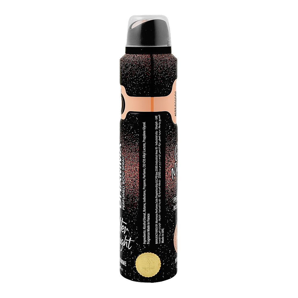 Dhamma Glitter Midnight Pour Femme Perfumed Body Spray, For Women, 200ml - Image 2