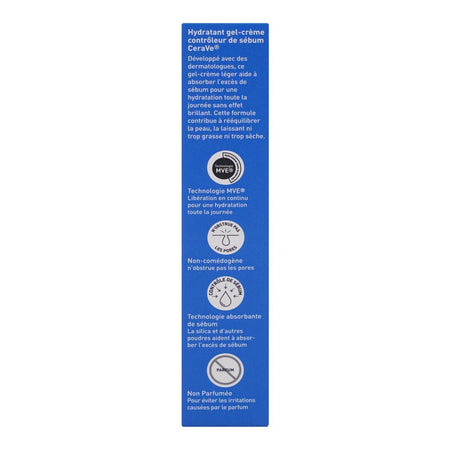 CeraVe Oil Control Moisturising Gel Cream, Paraben & Fragrance Free, Niacinamide, Hyaluronic Acid, For Dry Skin, 59ml - Image 3