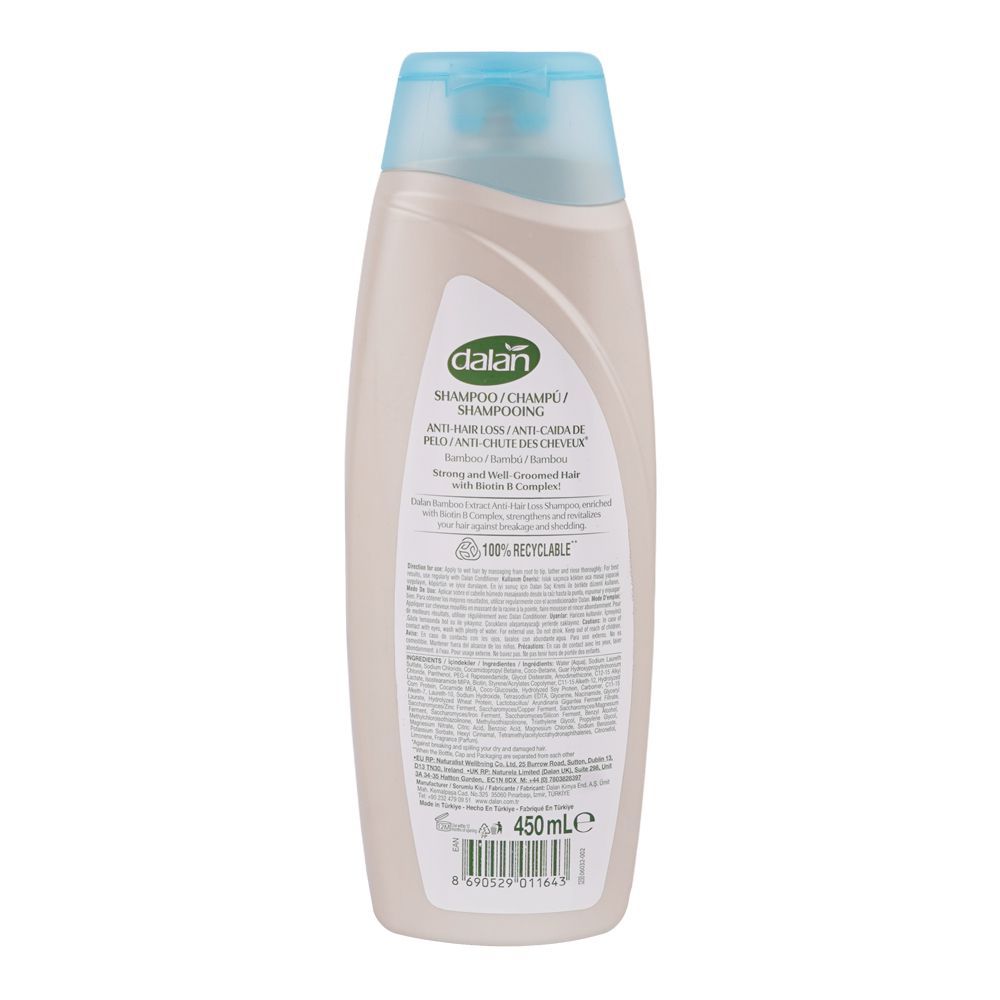 Dalan Biotin Complex Bamboo Anti-Hair Loss Shampoo, 450ml - Image 2