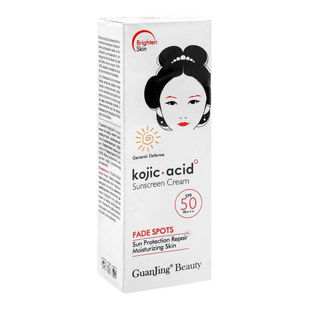 Guanjing Kojic Acid Fade Spots Sunscreen Cream, SPF50 PA+++ Glycerin, 80g - Main Image