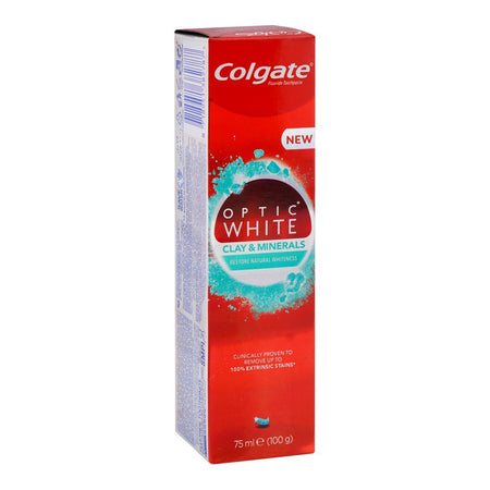 Colgate Optic White Clay & Minerals Toothpaste, 75ml - Main Image