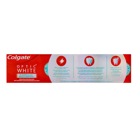 Colgate Optic White Clay & Minerals Toothpaste, 75ml - Image 2