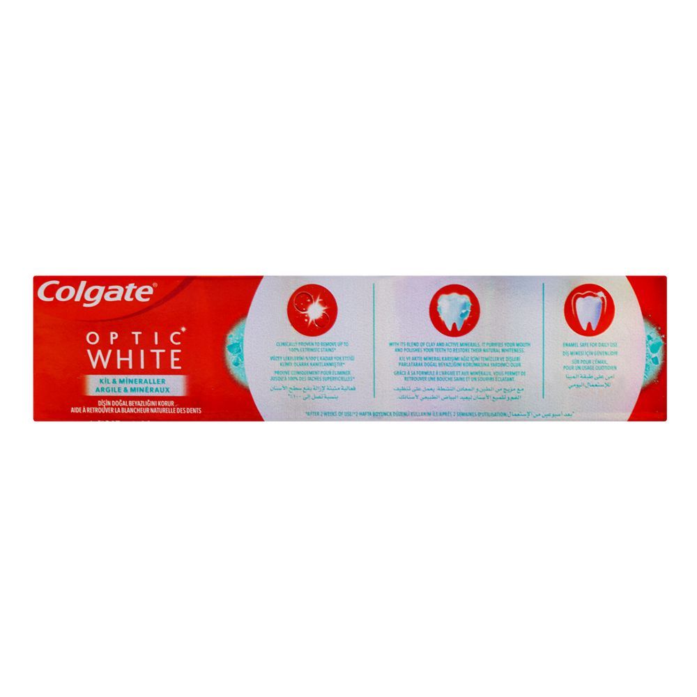Colgate Optic White Clay & Minerals Toothpaste, 75ml - Image 2