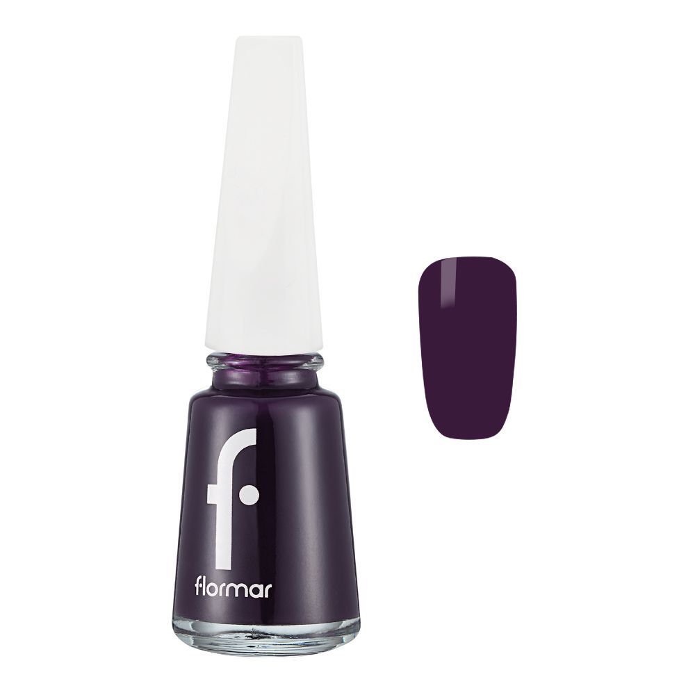 Flormar Maxi Brush Nail Enamel, 492 Egg Plant, 11ml - Main Image
