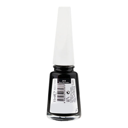 Flormar Maxi Brush Nail Enamel, 313 Black Minimalism, 11ml - Image 2