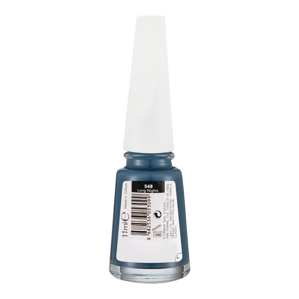 Flormar Maxi Brush Nail Enamel, 548 Long Nights, 11ml - Image 2