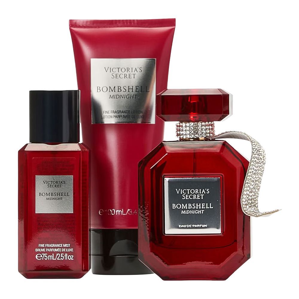 Victoria's Secret Bombshell Midnight Set, For Women, EDP 50ml + Mist 75ml + Lotion 100ml - Main Image
