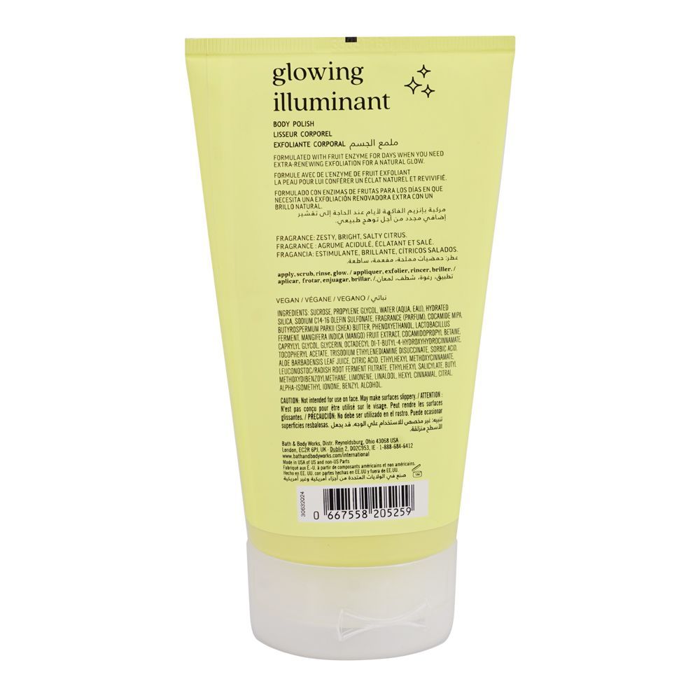 Bath & Body Works Glowing Illuminant Fruit Enzyme Body Polish, Glycerin, Citric Acid, 226g - Image 2