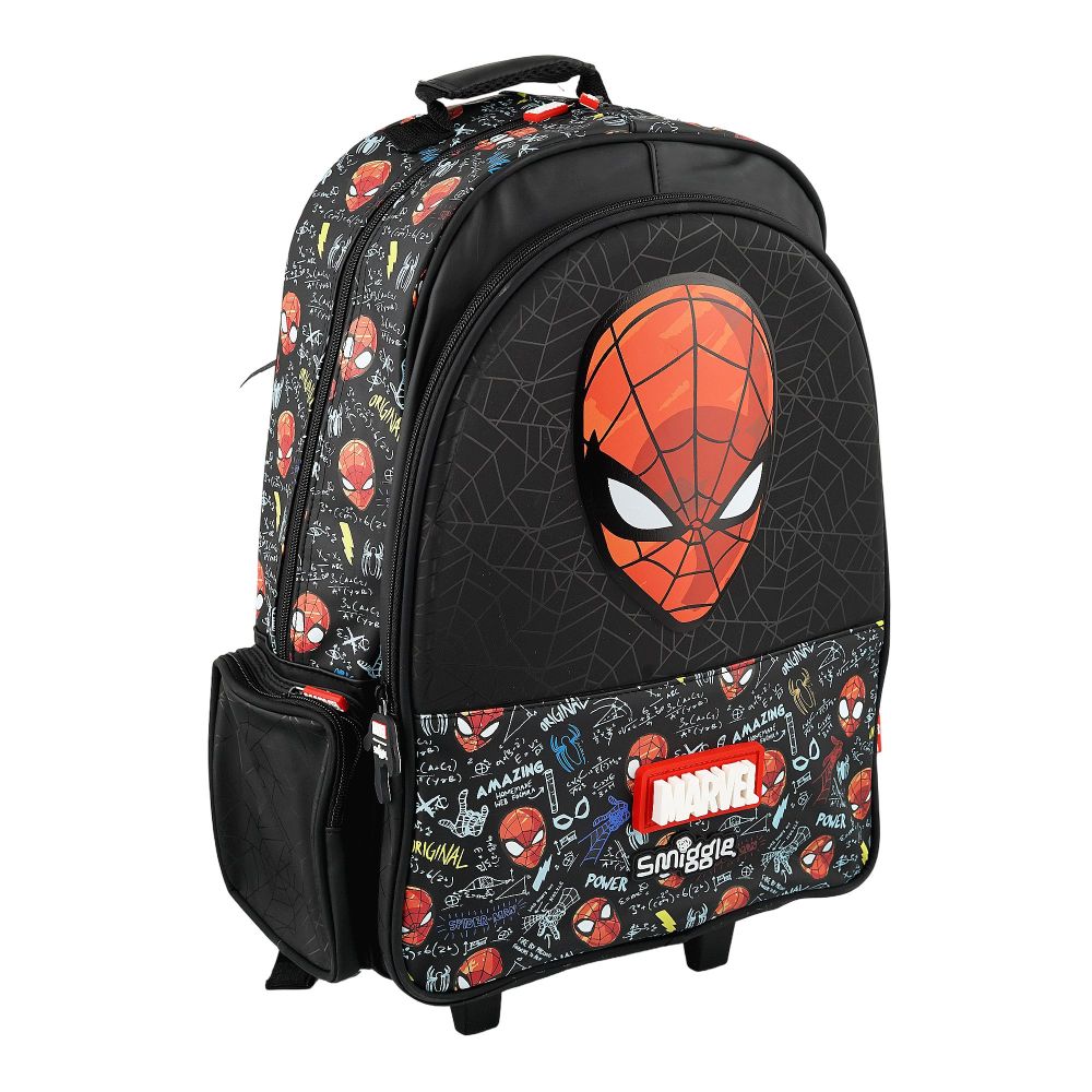 SJ Kids Smiggle Trolly Bag, 18 Inches, Spider Man, SMI-115 - Main Image