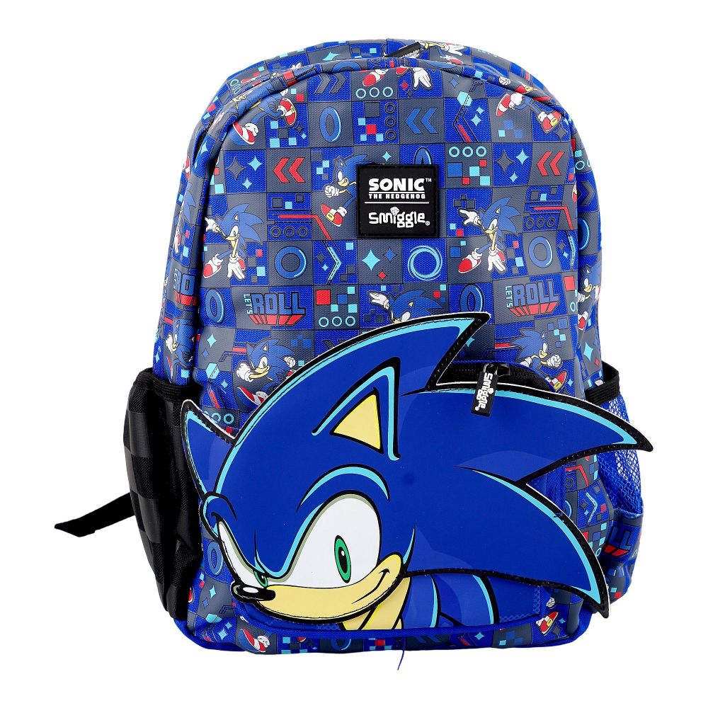 SJ Kids Smiggle School Bag, 14 Inches, Sonic, SMI-126 - Image 2