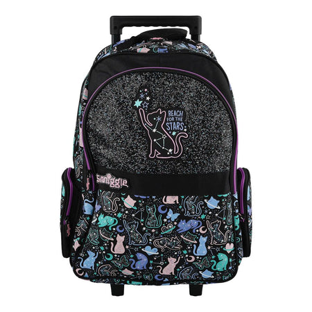 SJ Kids Smiggle Trolly Bag, 18 Inches, Black Cat, SMI-115 - Image 2