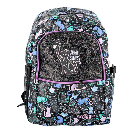 SJ Kids Smiggle School Bag, 16 Inches, Black Cat, SMI-124 - Image 2
