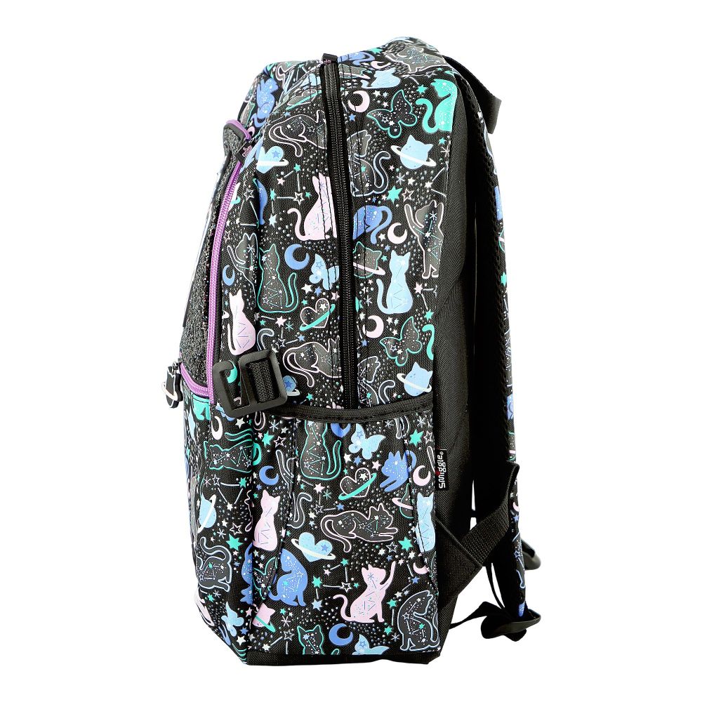 SJ Kids Smiggle School Bag, 16 Inches, Black Cat, SMI-124 - Image 3