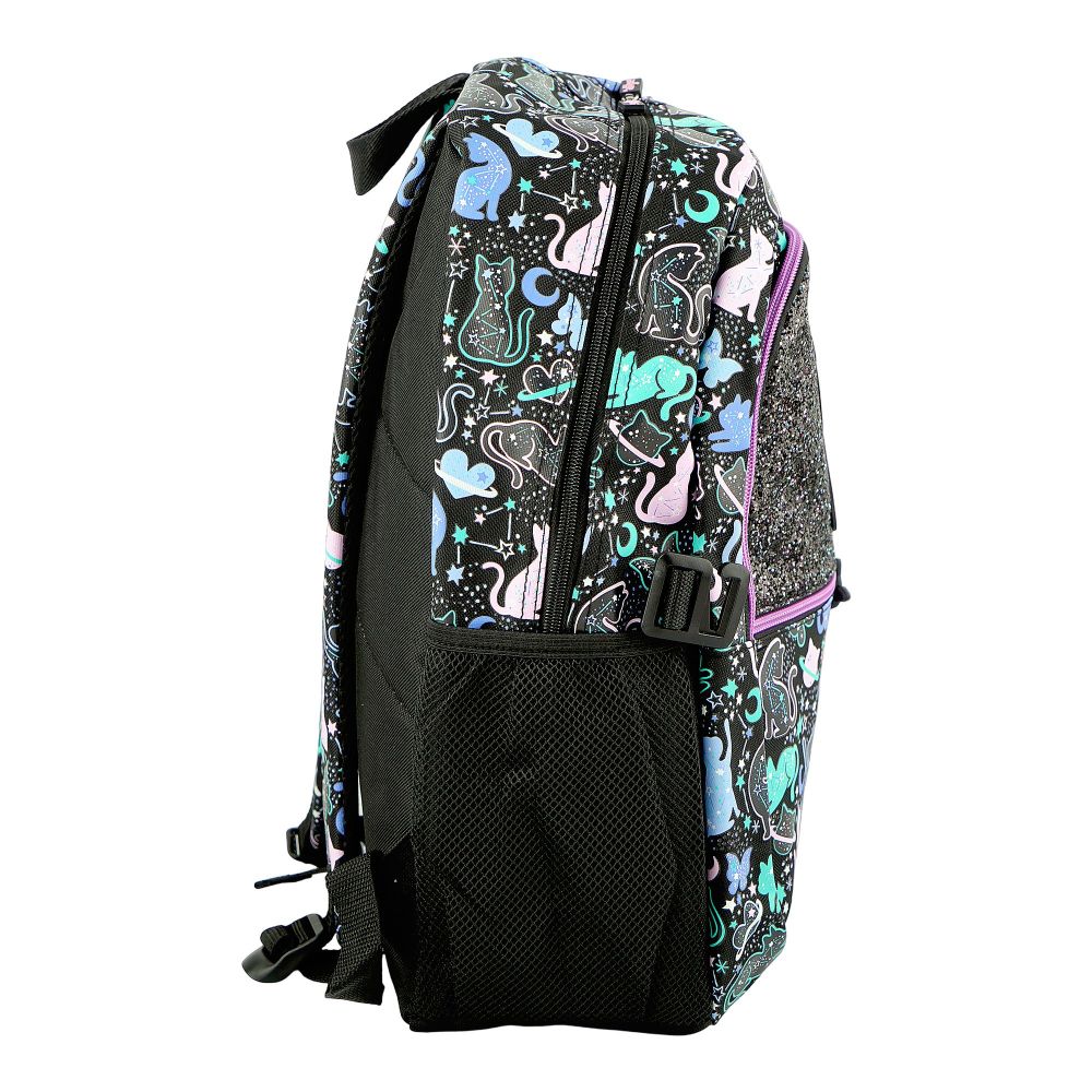 SJ Kids Smiggle School Bag, 16 Inches, Black Cat, SMI-124 - Image 4
