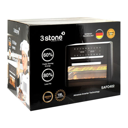 3 Stone Air Fryer With Oven, 18 Liters, 2800W, SAFO402 - Main Image
