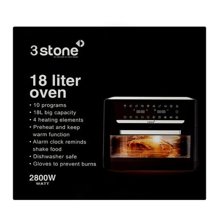 3 Stone Air Fryer With Oven, 18 Liters, 2800W, SAFO402 - Image 3