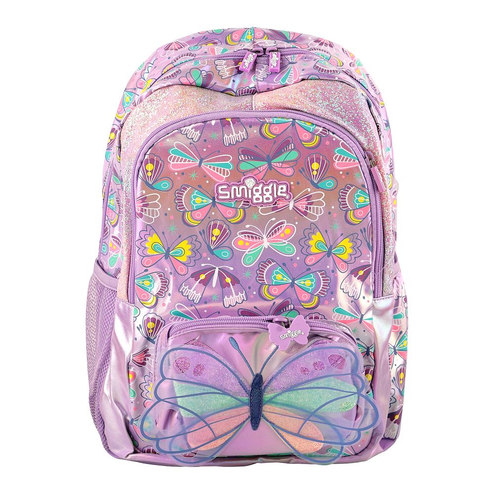 SJ Kids Smiggle School Bag, 16 Inches, Butterfly, SMI-124-B - Image 2