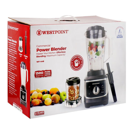 West Point Commercial Power Blender, 1500W, 220-240V, 3000ml + 150g, WF-448 - Image 2