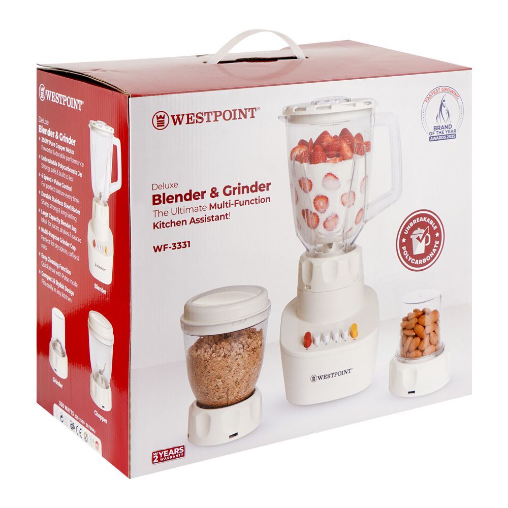 West Point Deluxe Blender And Grinder, 350W, 220-240V, WF-3331 - Image 2
