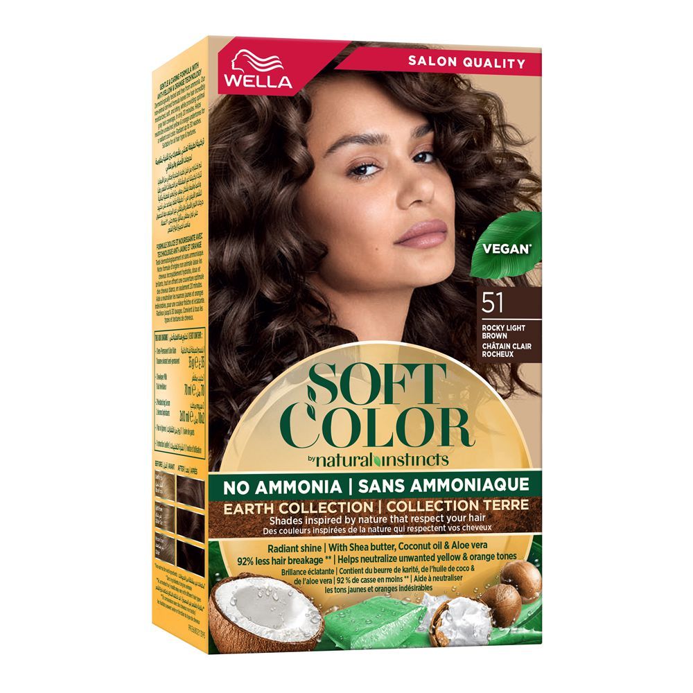 Wella Soft Color Natural Instincts Kit, 5/1 Rocky Light Brown - Main Image