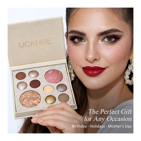 Ucanbe Baked Beauty Face Palette, Waterproof, 10-Pack, STUB203 - Image 4
