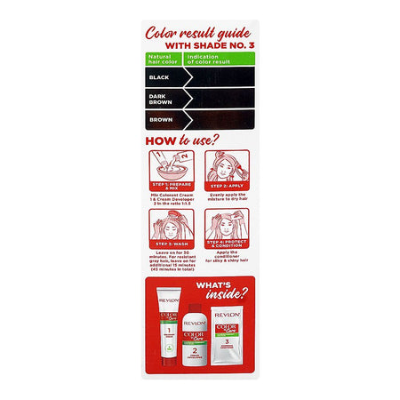 Revlon Color'n Care Nourishing Permanent Hair Color, Ammonia Free, Jojoba Oil, Shea Butter, 3 Darkest Brown - Image 3