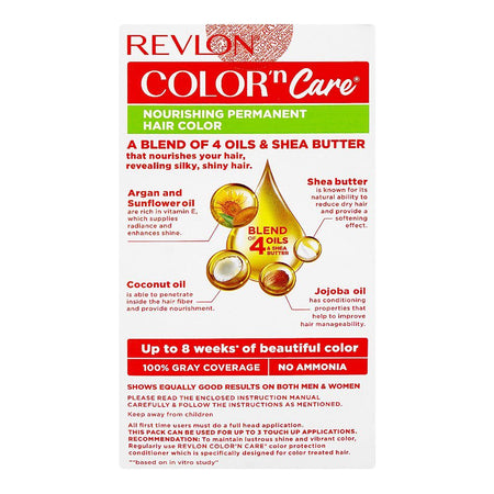 Revlon Color'n Care Nourishing Permanent Hair Color, Ammonia Free, Jojoba Oil, Shea Butter, 4 Brown - Image 4