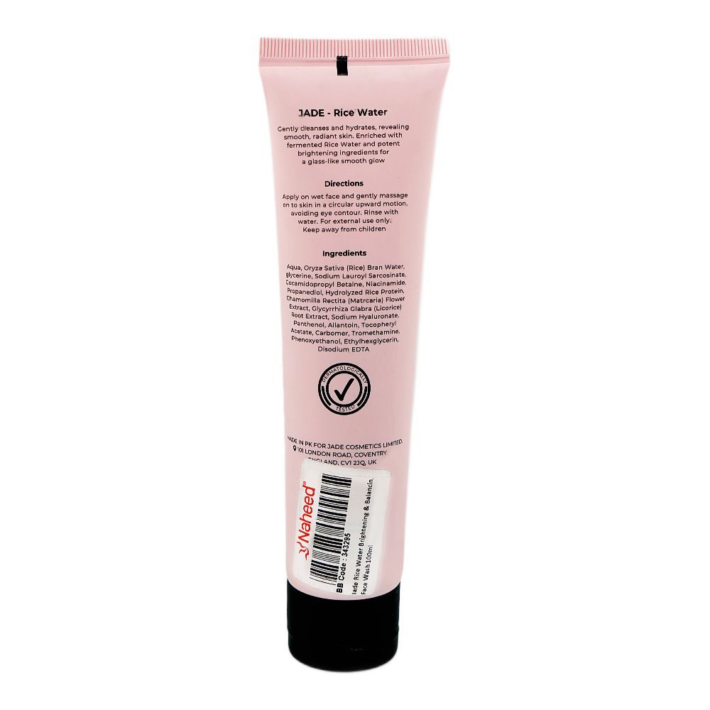 Jade Rice Water Brightening & Balancing Face Wash, Niacinamide, 100ml - Image 2