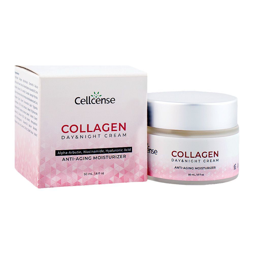 Cellcense Collagen Day & Night Cream, Niacinamide, Hyaluronic Acid, For All Types Of Skin, 50ml - Main Image