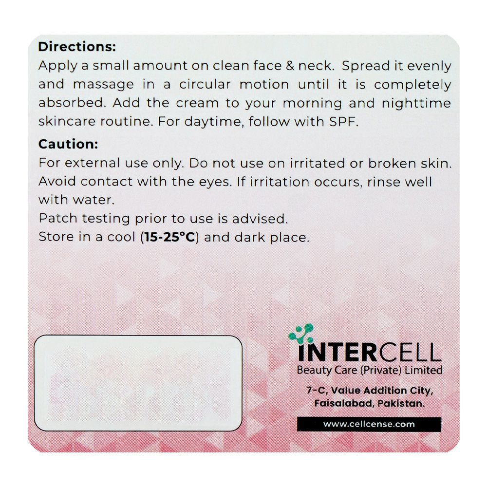 Cellcense Collagen Day & Night Cream, Niacinamide, Hyaluronic Acid, For All Types Of Skin, 50ml - Image 2