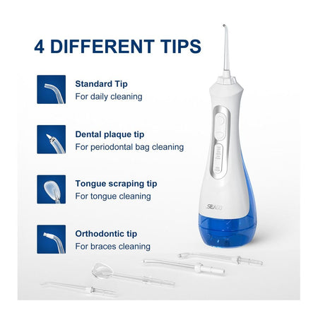 Seago Rechargeable Cordless Water Flosser SG-833 White - Image 2