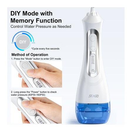 Seago Rechargeable Cordless Water Flosser SG-833 White - Image 4