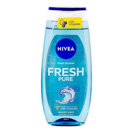 Nivea Fresh Pure Aquatic Scent Fresh Shower Gel, Vitamin C & E, 250ml - Main Image