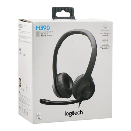 Logitech USB-C Computer Headset, Black, H390, 981-001577 - Image 2