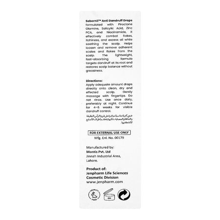 Jen Pharm Sebronil Anti Dandruff Drops, Niacinamide, Salicylic Acid, For All Types Of Skin, 50ml - Image 3