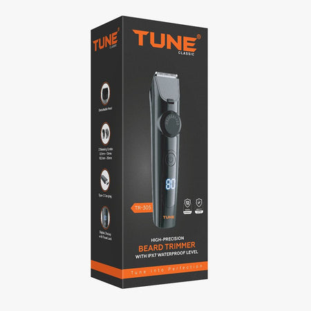 Tune Classic High-Precision Beard Trimmer, IPX7 Waterproof, 120 Minutes Rumtine, TR-305 - Image 4