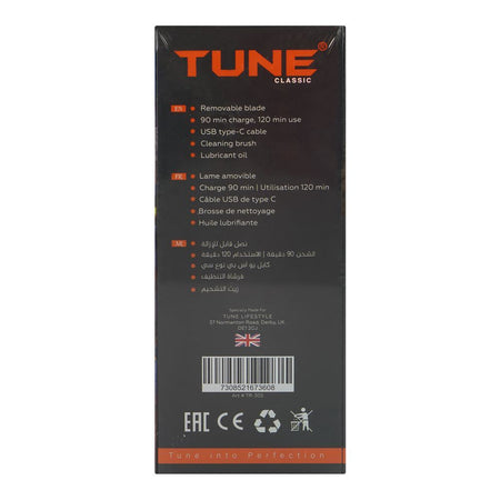 Tune Classic High-Precision Beard Trimmer, IPX7 Waterproof, 120 Minutes Rumtine, TR-305 - Image 5