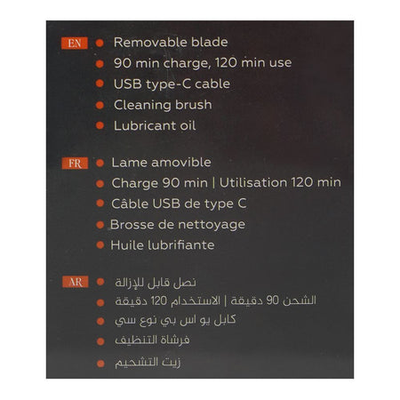Tune Classic High-Precision Beard Trimmer, IPX7 Waterproof, 120 Minutes Rumtine, TR-305 - Image 6