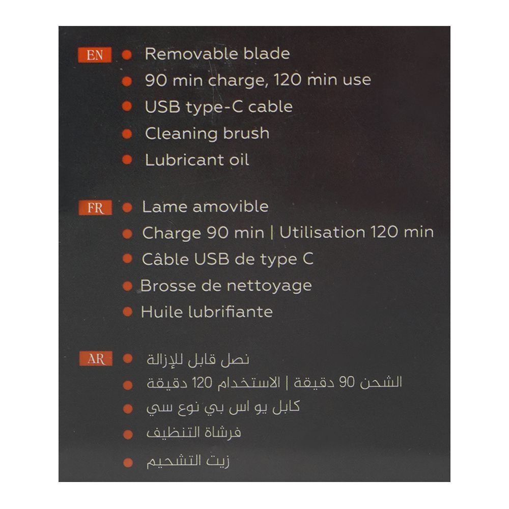 Tune Classic High-Precision Beard Trimmer, IPX7 Waterproof, 120 Minutes Rumtine, TR-305 - Image 6